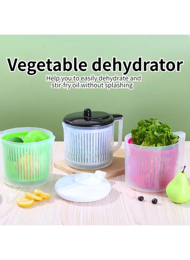 White And Green Multifunctional Vegetable Dehydrator Non Electric Salad Dryer Water Filter Squeezer - Image 1